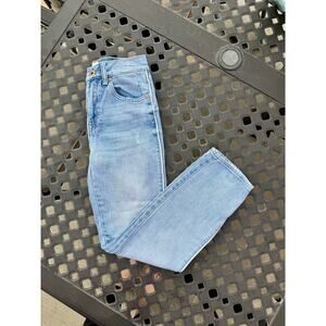 Pistola Women’s Jeans 24 Waist Light Wash Straight Leg Distressed Denim